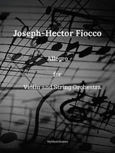 Fiocco Allegro for Violin and String Orchestra Orchestra sheet music cover